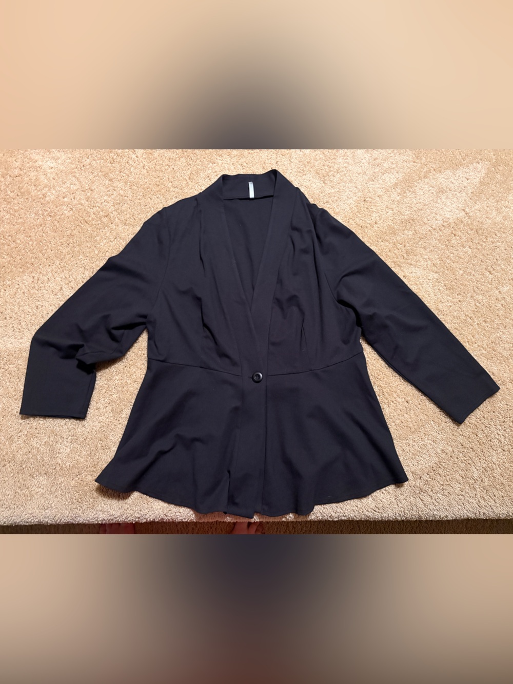 HALARA Black Single-Button Blazer Jacket
